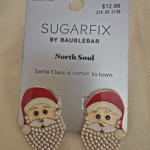 Sugarfix by BaubleBar Santa Claus Earrings - Red and White